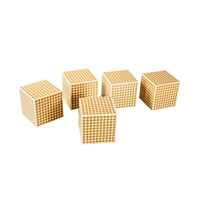 จัตุรัสหลักพันจำนวน 9 ลูก - Wooden Cube of 1000