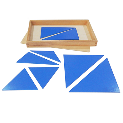 สามเหลี่ยมในมุมสี่เหลี่ยมสีนํ้าเงิน - Constructive Triangle (Blue) : Rectangular Box 2