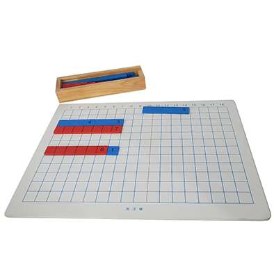 กระดานบวกเลขด้วยไม้ชิ้นเล็ก - Addition Strip Board