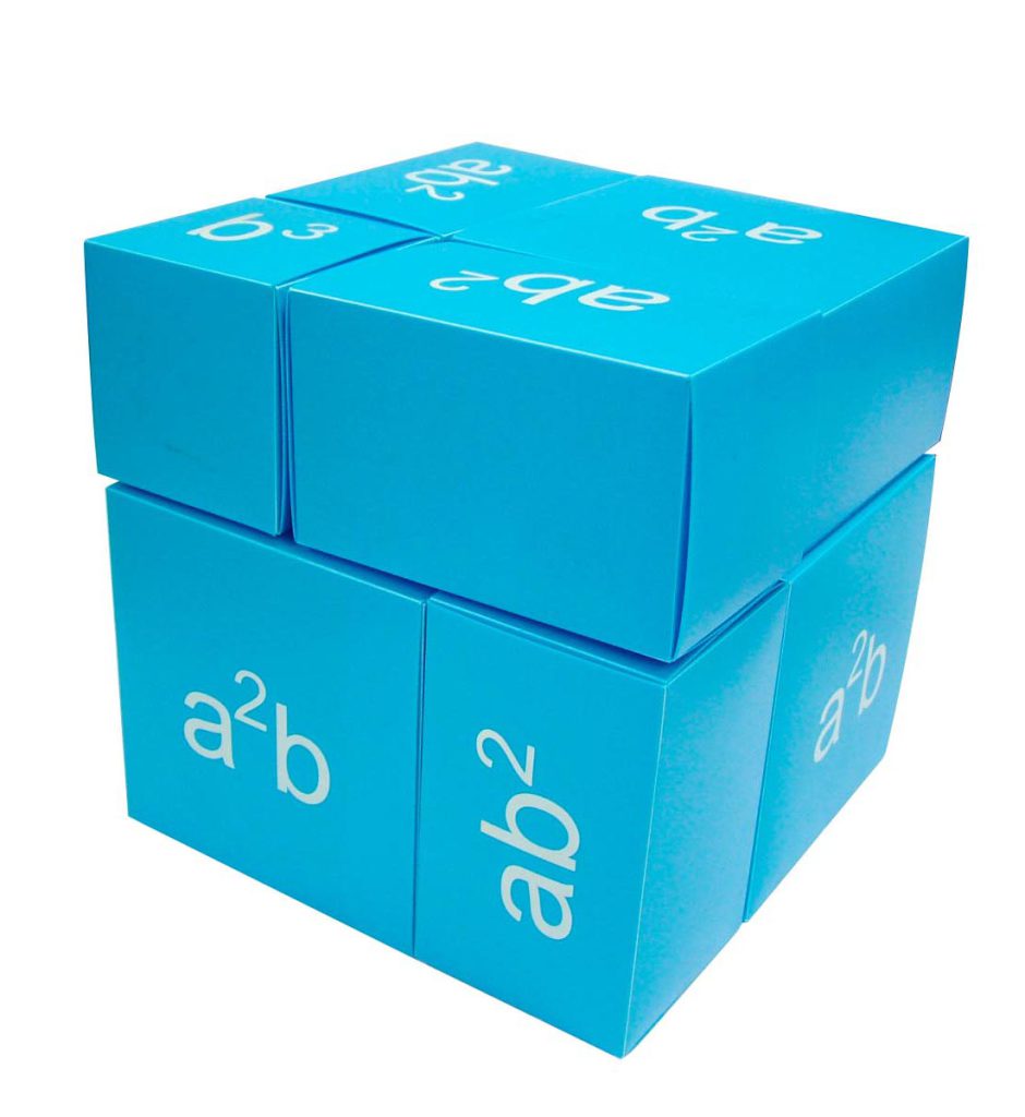 (a+b)3 = a3+ 3a2b + 3ab2+ b3
