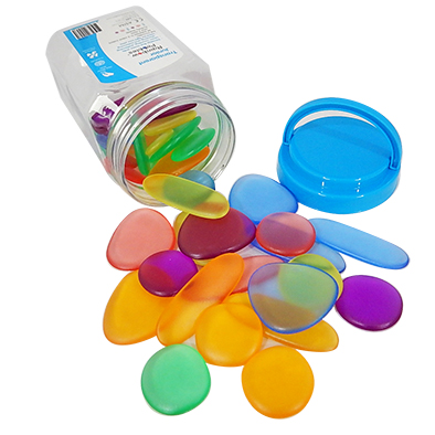 ชุดก้อนกรวดสีโปร่งแสง - Clear Junior Rainbow Pebbles